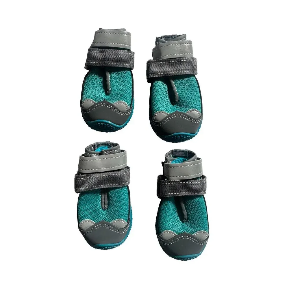 Furrtripsy Dog Boots Size 2 Blue Waterproof Non Slip 4pc